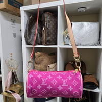 Image 2 of Retro Pink Canvas Barrel Crossbody 