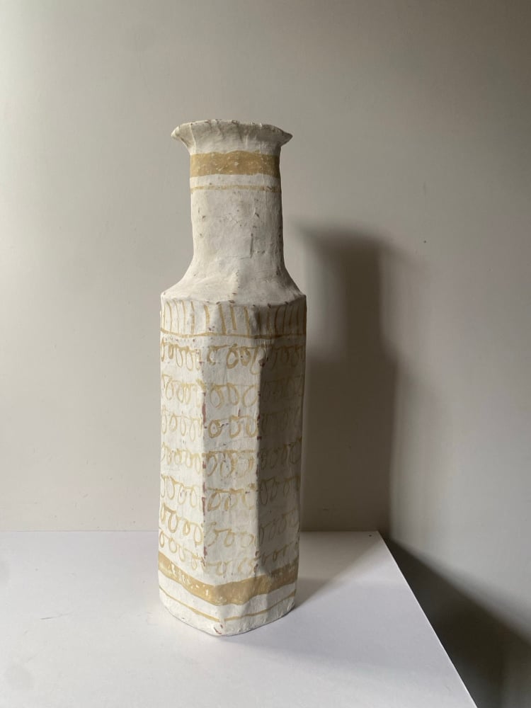 Tall faceted  Paper Bottle Image 3