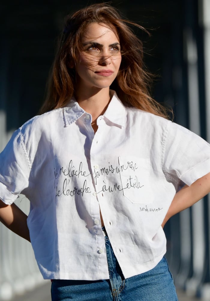 Image of Chemise crop « le rêve »