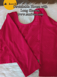 Image 1 of Chandra_Premium Quality Stretchable Blouse  with Long Sleeves