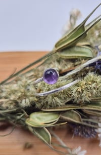 Image 4 of Amethyst Adjustable Ring 