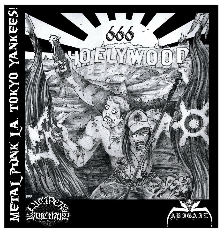 Abigail / Lucifer's Sanctuary - Metal Punk L.A. Tokyo Yankees Split (7' EP)