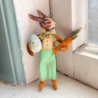 Image 1 of Gentleman Rabbit with Egg and Carrots