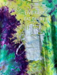 Image 2 of XL Live Fast Eat Trash Raccoon shirt D1