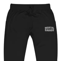 Image 1 of Mortal Savage Equals One - Unisex Black Fleece Sweatpants