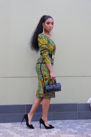 Image of The Ashanti dress - green Forrest 