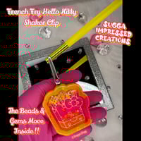 Image 1 of Pink & Yellow French Fry Hello Kitty Clip