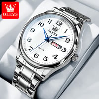 Image 3 of OLEVS Classic Bussiness Quartz Watch for Men Digital Dial Date Week Display Clock Luminous Waterproo