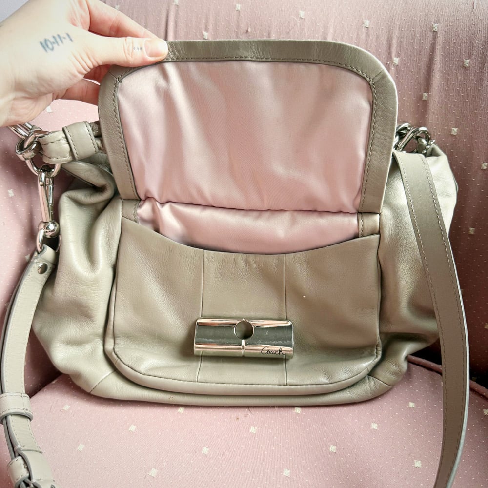Image of Light Grey Coach Bag
