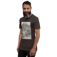 Image 15 of Antique Anatomical Illustration Human Skeleton and Landscape Unisex t-shirt