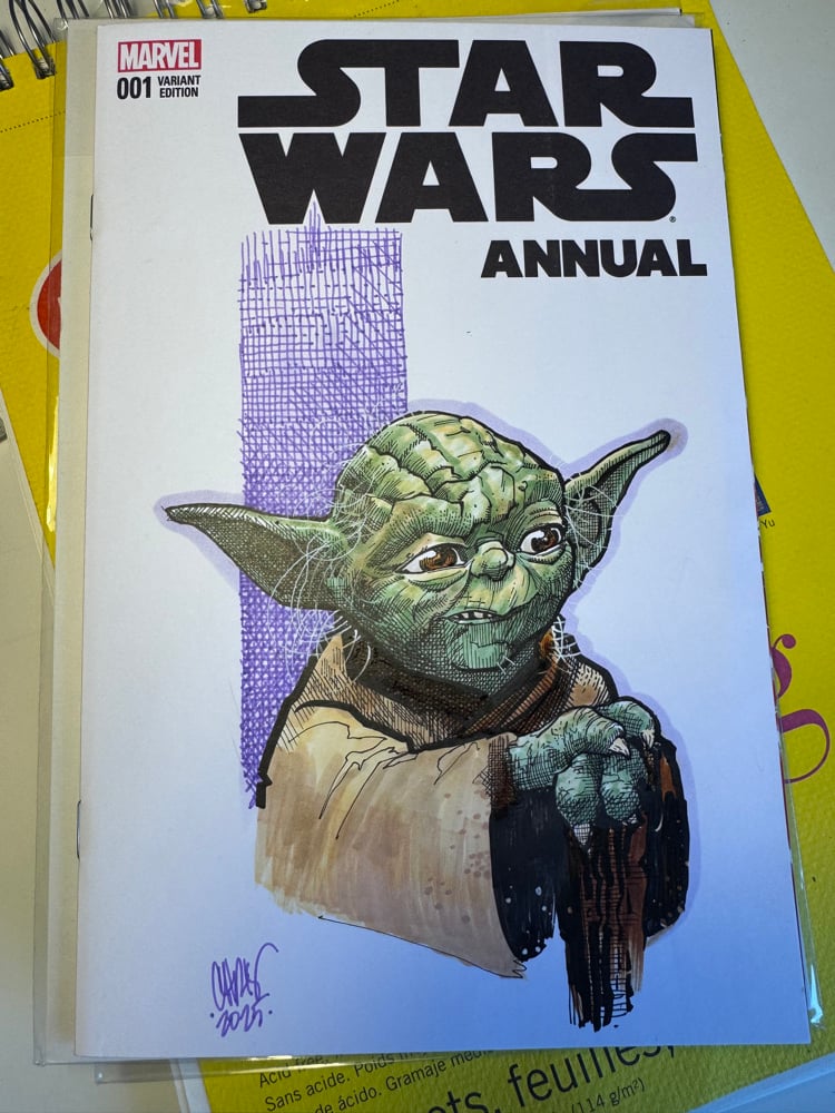 Image of Star Wars annual Yoda Sketch