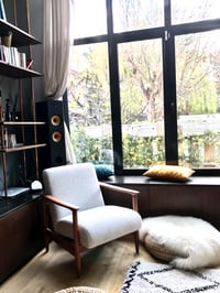 Image 5 of Fauteuil HOM24 bouclette crème