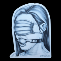 gag mask sticker