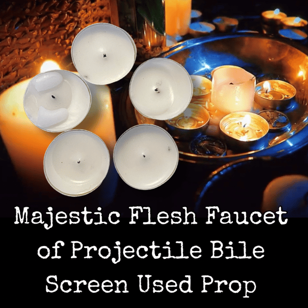 Image of Regan Fox Screen Used Prop - Tea Light - EGN 4 -Majestic Flesh Faucet of Projectile Bile copy