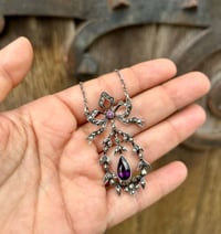 Image 3 of Superbe collier en argent massif et marcassites! Début 1900! 