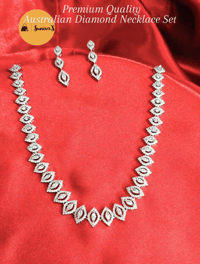Image 5 of Puja_Premium Australian Diamond Set with Earrings - Design #100