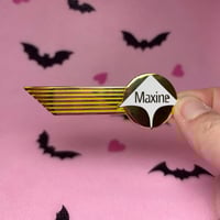 Image 3 of 3 Inch Maxine - Gold Finish Icon Pin