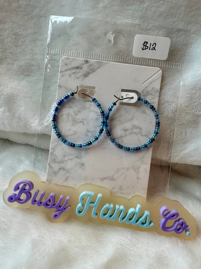 Beaded Hoop Earrings