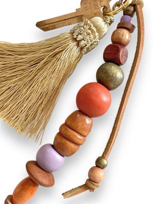 Image of BEAD & TASSEL BAG CHARM #6