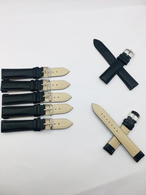 Image of LOTS OF 5 & 10 X PLAIN LEATHER GENTS WATCH STRAPS,18mm/20mm,BLACK,BROWN,TOP QUALITY,NEW.