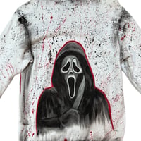 Image 7 of “GHOSTFACE #3” Custom Hand Painted Zip Hoodie XSMALL