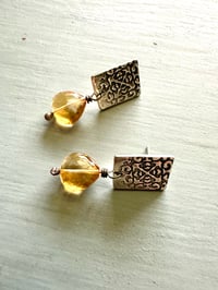 Image 6 of citrine and sterling silver post earrings