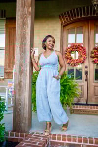 Image 2 of Mineral-Washed Jumpsuit w/Pockets