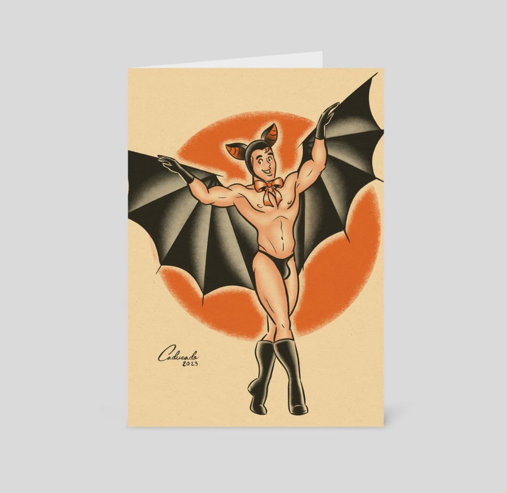 Image of Wings Pin Up Card