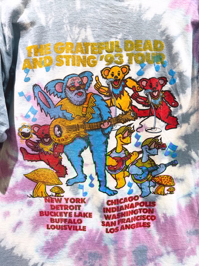 Grateful Dead 1993 Tour Lot T-Shirt - Fits L