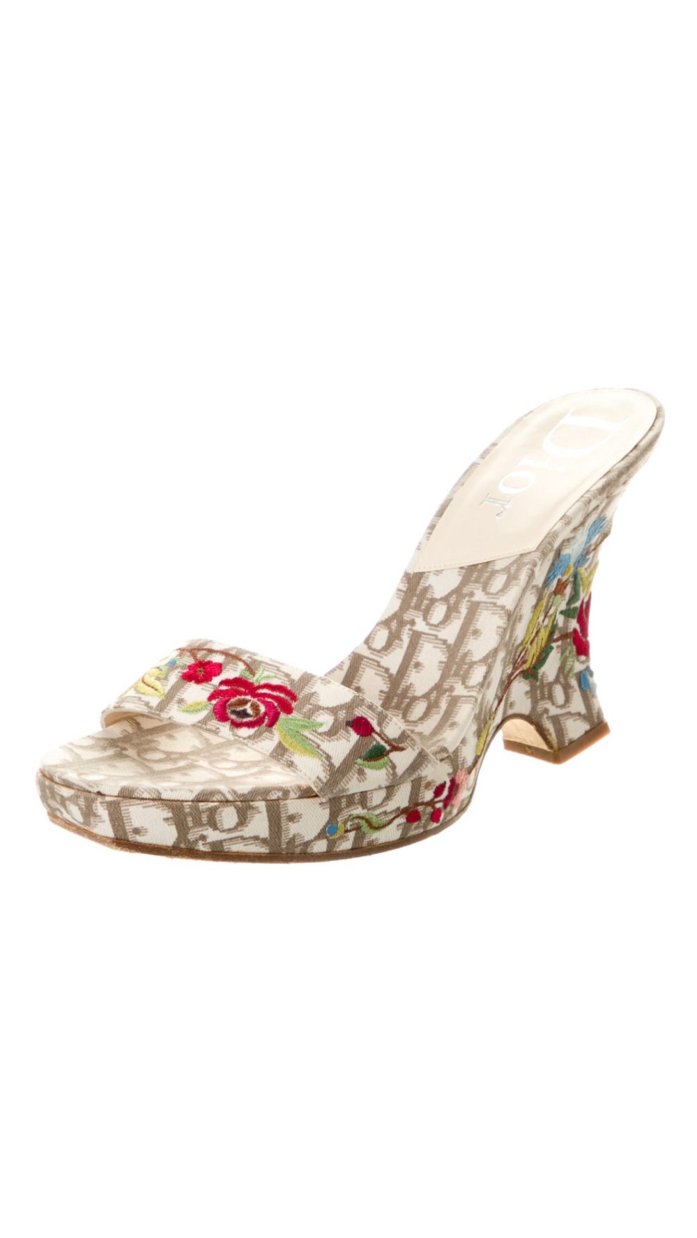 Image of DIOR MONOGRAM WEDGES 