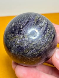 Image 2 of Charoite Aegirine & Pyrite Sphere I Siberia Russia #2846