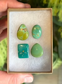 Image 3 of Turquoise Heavy Twist Rings (Made to Order) 