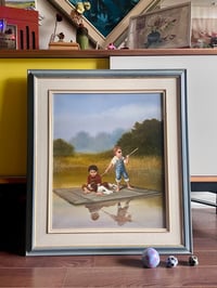 Image 1 of Wonderful Acrylic on Canvas with Matching Frame