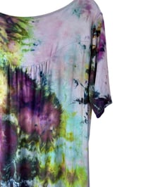 Image 10 of M Luxe Knit Babydoll Top in Earthy Blooms Watercolor Ice Dye