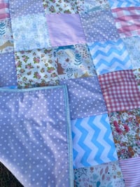 Image 3 of Bunnies, Florals and Gingham Patchwork Mat