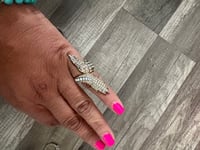 Image 2 of Bird rhinestone pinky ring 