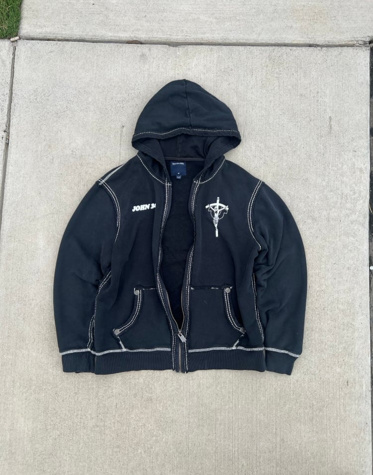 Image of True Religion Big QT Zip Up (Black)