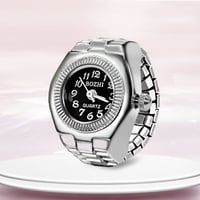 Image 3 of Ring Watch New Hot Selling Creative Alloy Shell Finger Circular Dial Couple Men And Women