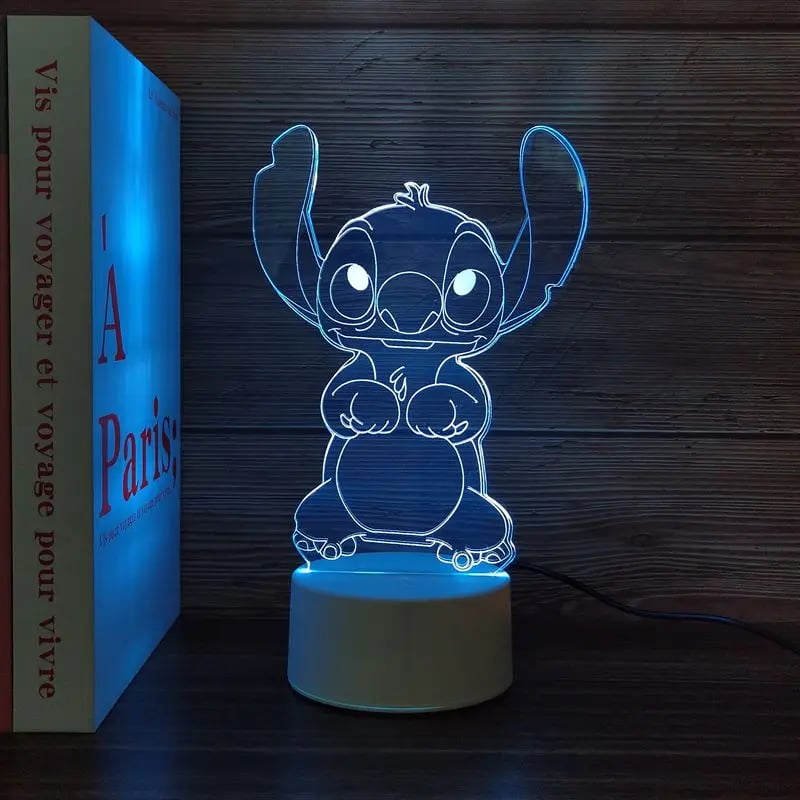Image of Lilo & Stitch Animation Peripherals Stitch Cartoon Night Lamp Bedside Ambience Lamp Bedroom Decor Ch