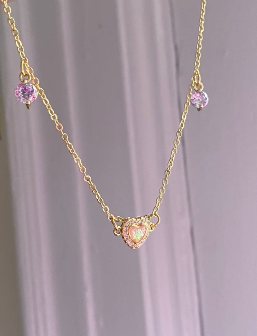 Image of Baby Heart Gem Necklace 💕