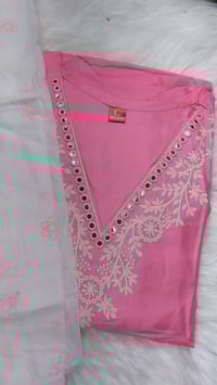Image 4 of KSV81024-Soft Rayon Cotton Kurtha Set in Pink