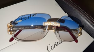 Image of BIG C Decor Cartier Micropaved Wire Sunglasses