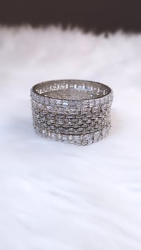 Image 2 of 8 Pieces American Diamond Bangles Set_GPB_1238