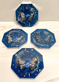 Image 1 of Monarchs in Navy — Limited Resin Coaster Set