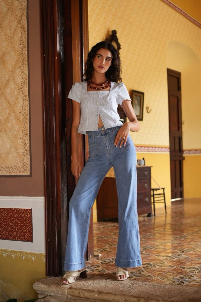 Image of Jeans ELENA Bleu Clair ou ELENETTE Bleu Clair 