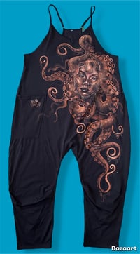 Image 1 of “SIREN SONG” BLEACH PAINTED BAGGY ROMPER LARGE