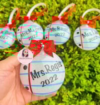 Image 3 of Teacher Christmas tree Ornament 