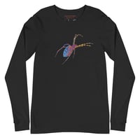 Image 8 of Long Sleeve Tee (Adult M/F) - Spider Rainbow Glow