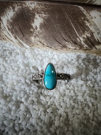 Lone Mountain Turquoise Teardrop Ring