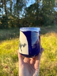 Image 2 of Cobalt blue cutter whiskey cup 